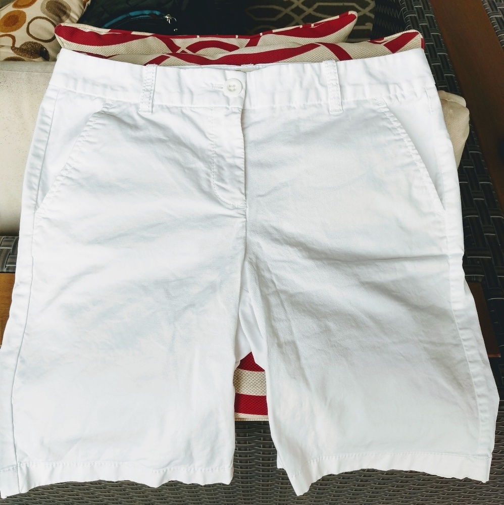 J Crew white bermuda shorts